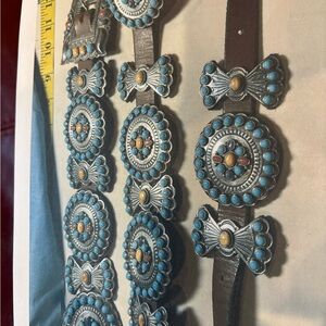 Silver and Turquoise Concho Belt